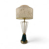 Teal and Gold Rocket Lamp with Custom Handmade Shade