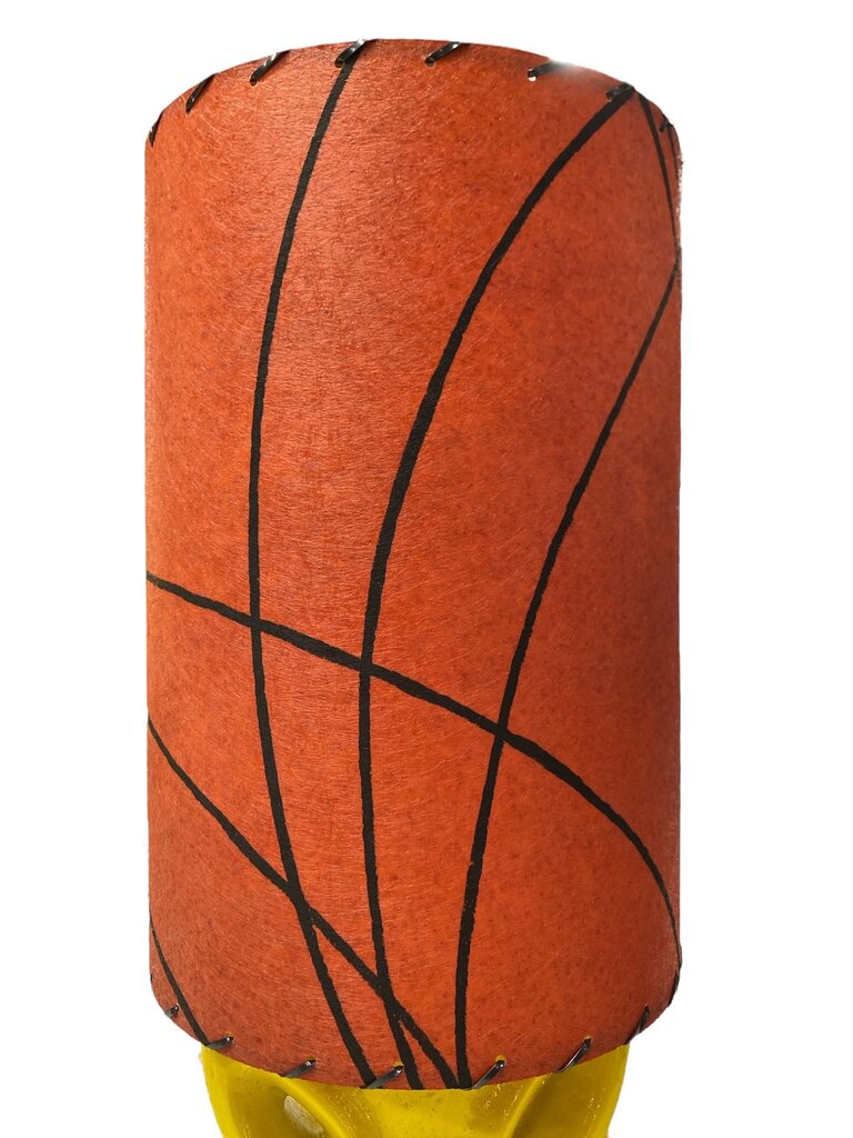 Yellow Ceramic Butterfly Lamp with Custom Handmade Shade