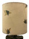 Asymmetric Double Ball Blue/Green Ceramic Lamp with Custom Handmade Shade