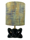Teal Ceramic Butterfly Lamp with Custom Handmade Shade