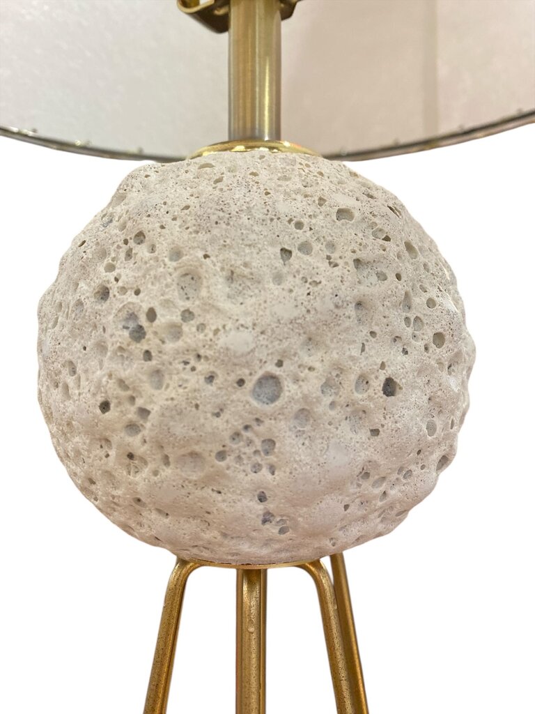 Rocket to the Moon Lamp with Custom Handmade Shade