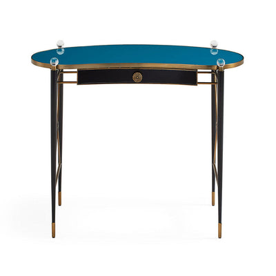 Rider Writing Desk by Jonathan Adler w/ Rider Chair in Peacock
