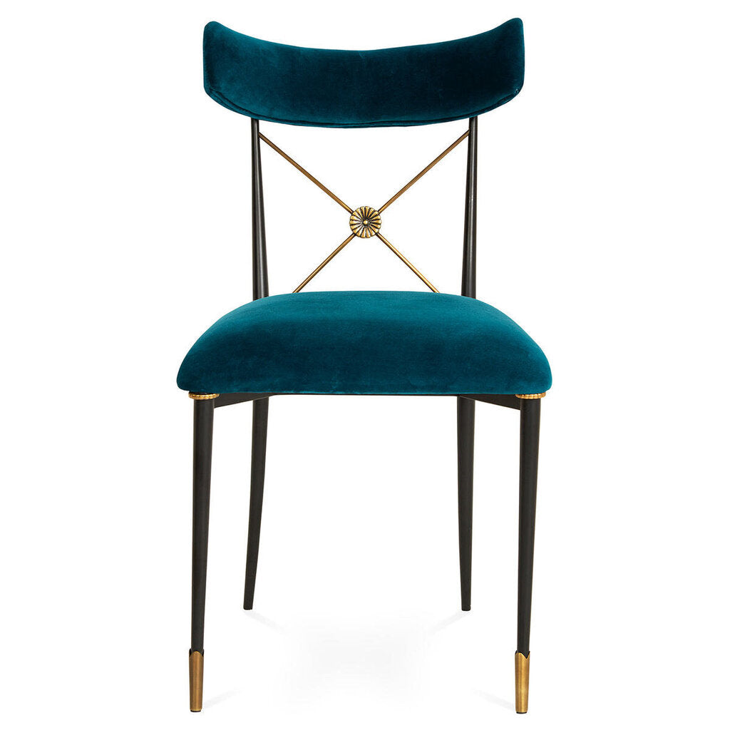 Rider Writing Desk by Jonathan Adler w/ Rider Chair in Peacock (Set of 2)