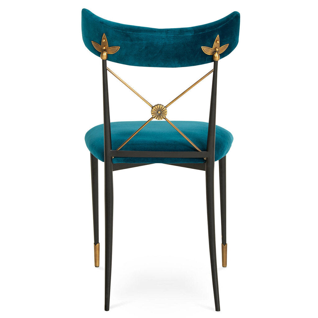 Rider Writing Desk by Jonathan Adler w/ Rider Chair in Peacock (Set of 2)