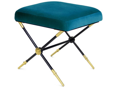 Rider Rialto Peacock Blue Velvet Bench