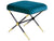Rider Rialto Peacock Blue Velvet Bench