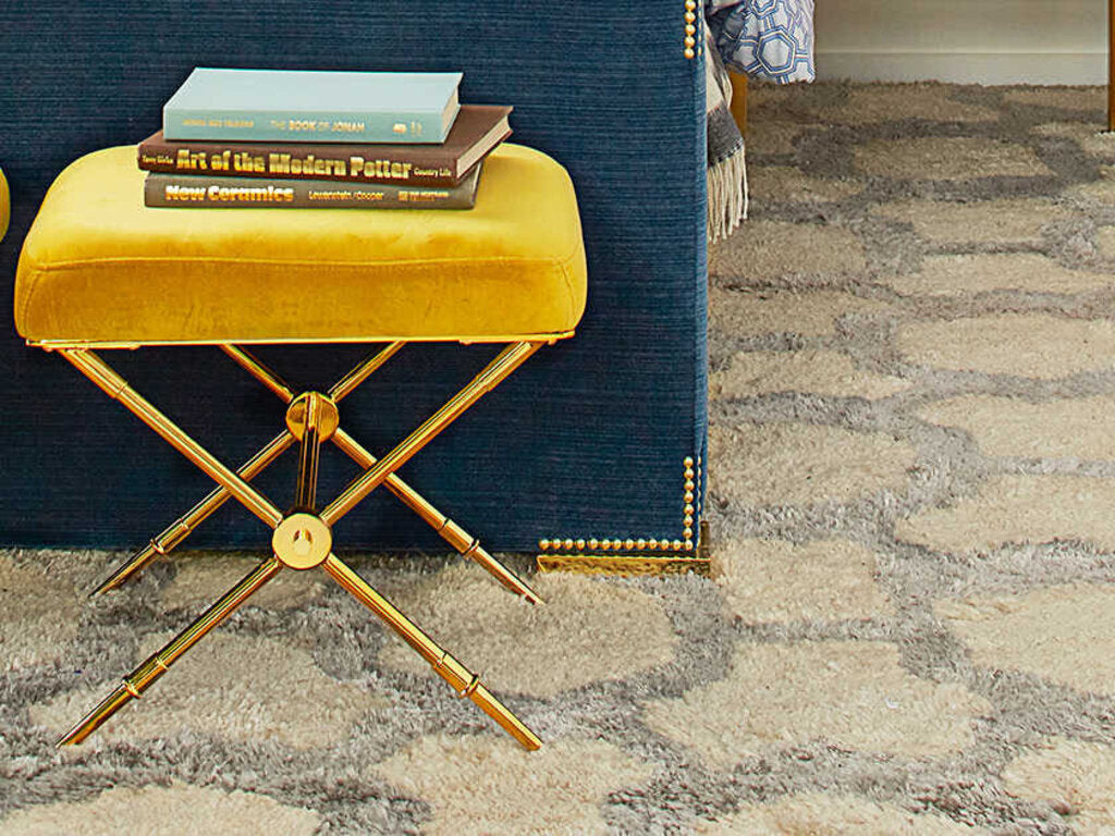 Rider Rialto Gold Velvet Bench