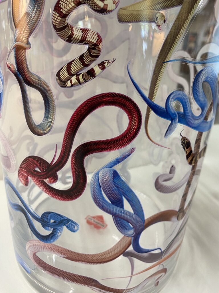 Seletti Toilet Paper Tall Glass Vase In Neutrals by