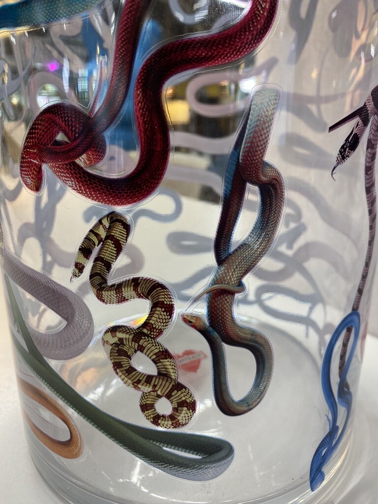 Seletti Toilet Paper Tall Glass Vase In Neutrals by