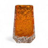 70's Orange Coffin Glass vase by Geoffrey Baxter for Whitefriars