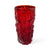 70's Whitefrias Ruby red Small Bark Vase by Geoffrey Baxter