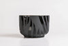 Black Tiger Lines Bowl w/gold rim by Waylande Gregory
