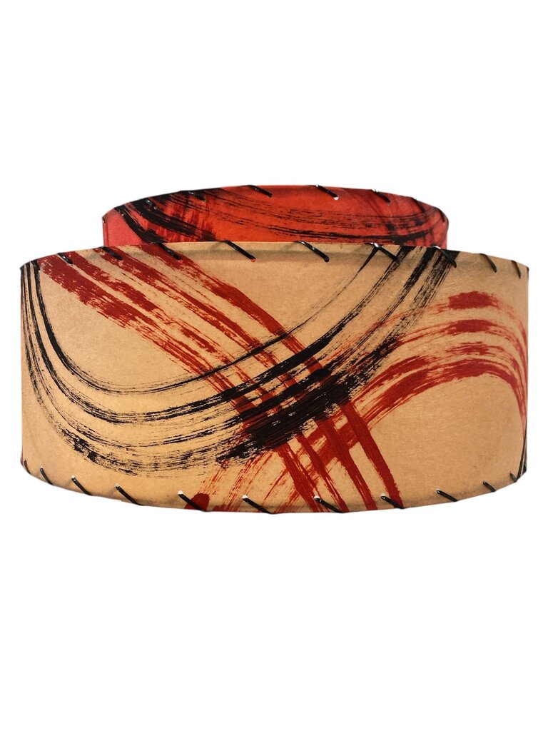 17" Hand Made 2-Tier Brushstroke Shade