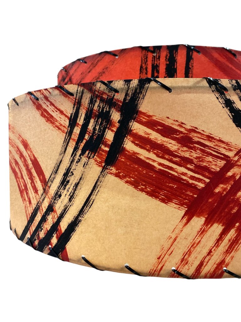 17" Hand Made 2-Tier Brushstroke Shade