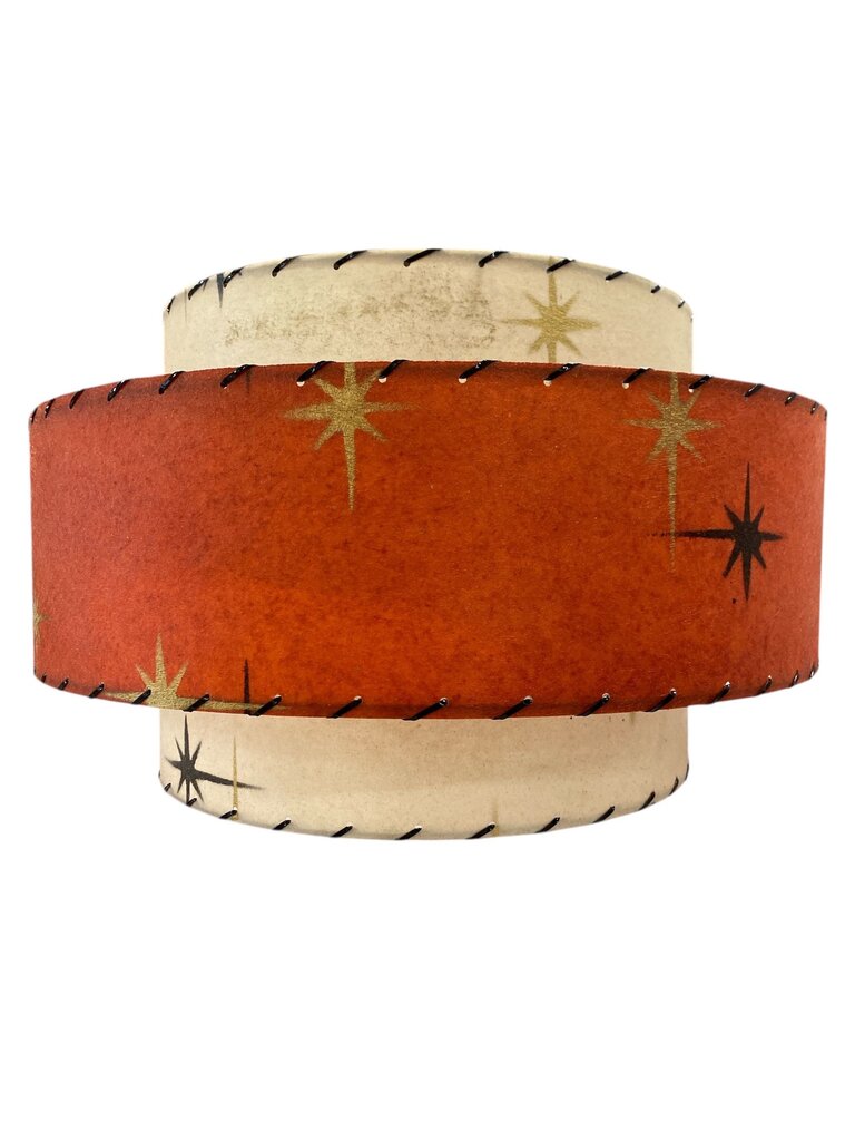 17" Hand Made 3-Tier North Star Red Parchment Shade