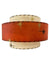 17" Hand Made 3-Tier North Star Red Parchment Shade