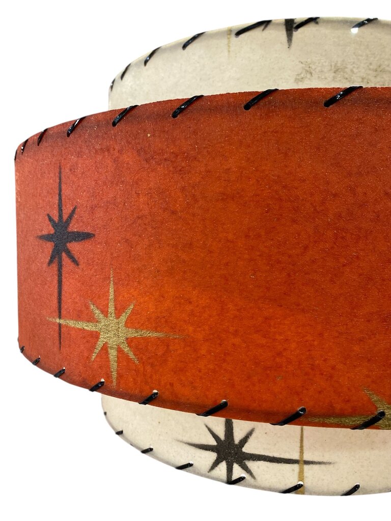 17" Hand Made 3-Tier North Star Red Parchment Shade