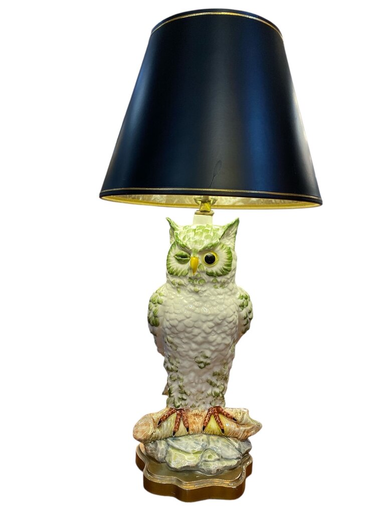 Vintage Ceramic Owl Lamp