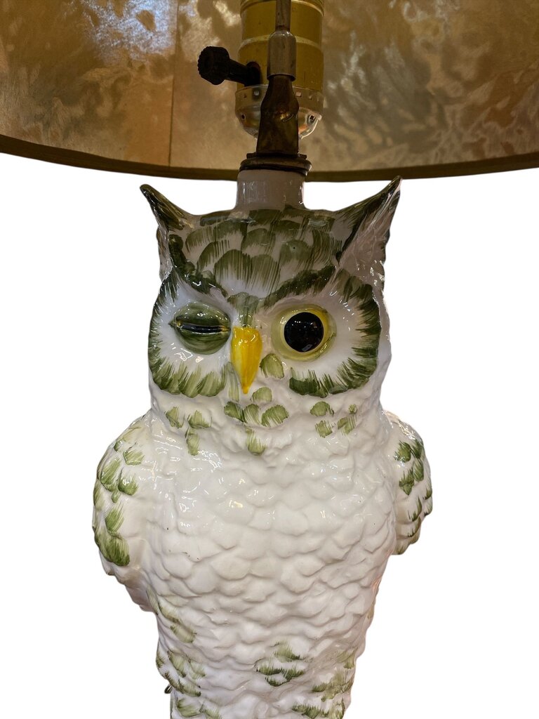 Vintage Ceramic Owl Lamp