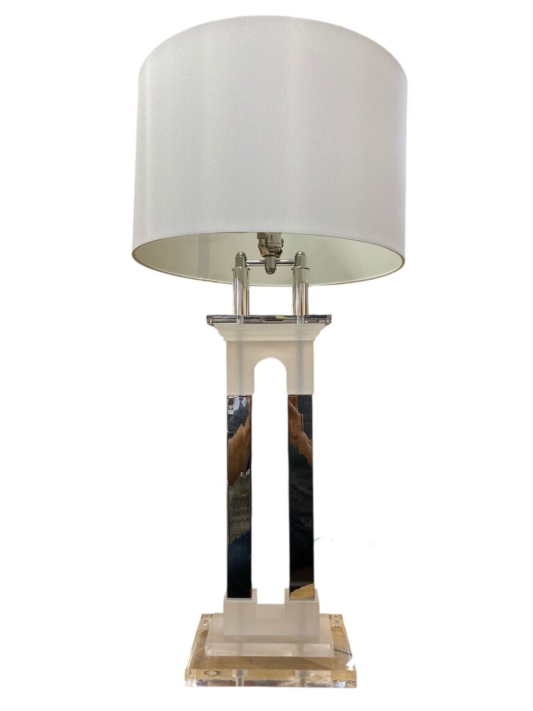 Lucite and Chrome Table Lamp