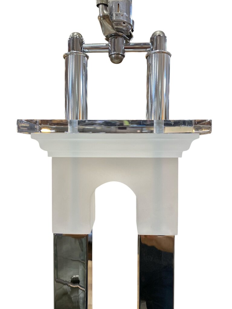 Lucite and Chrome Table Lamp
