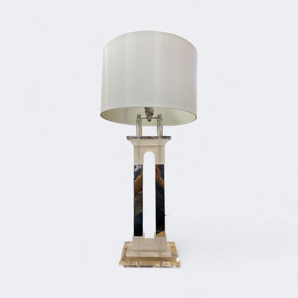 Lucite and Chrome Table Lamp