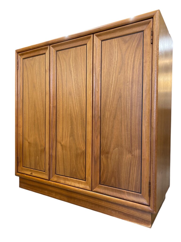 Drexel Walnut Declaration Entry Chest/Console with Hidden Set of Drawers - SUPER NICE