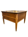 Lane Walnut Mid Century Table with Burl Insets (companion table also available in store)