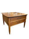 Lane Walnut Mid Century Table with Burl Insets (companion table also available in store)