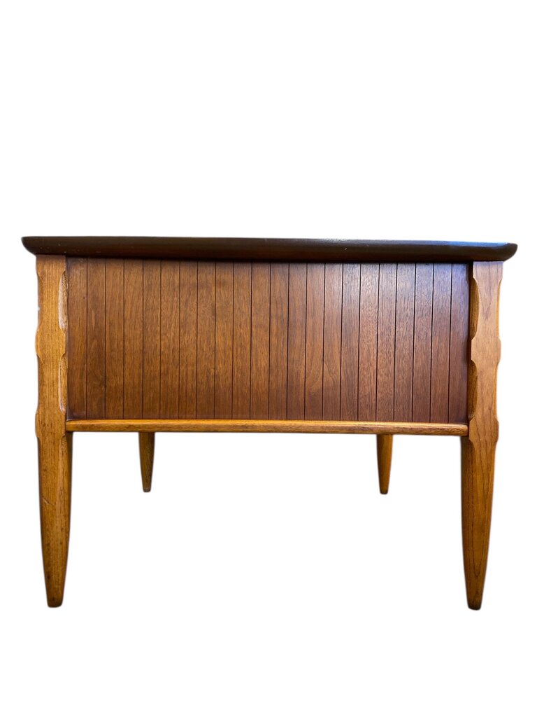 Lane Walnut Mid Century Table with Burl Insets (companion table also available in store)