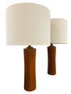 Danish Modern Pair of Solid Teak Lamps (Set of 2)