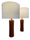 Danish Modern Pair of Solid Teak Lamps (Set of 2)