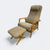 Vintage Alf Svenson Dux Lounge Chair and Footstool in Multicolor Fabric