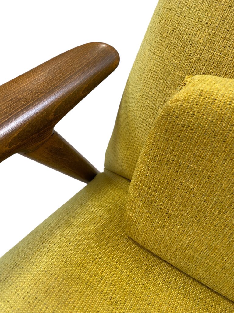 Vintage Alf Svenson Dux Lounge Chair and Footstool in Yellow