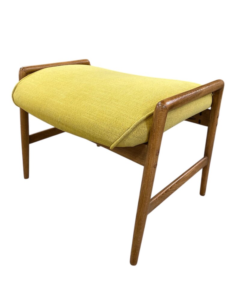 Vintage Alf Svenson Dux Lounge Chair and Footstool in Yellow