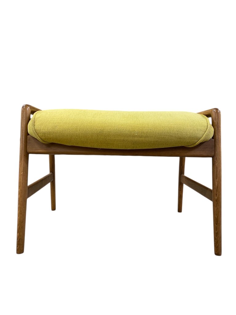 Vintage Alf Svenson Dux Lounge Chair and Footstool in Yellow