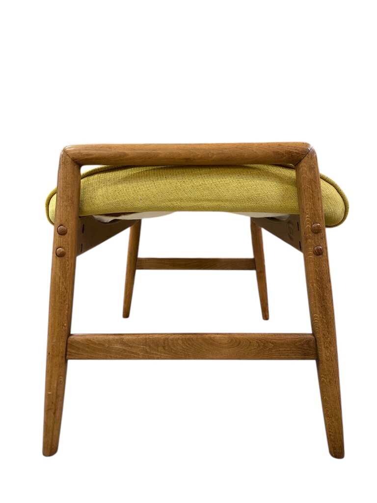 Vintage Alf Svenson Dux Lounge Chair and Footstool in Yellow