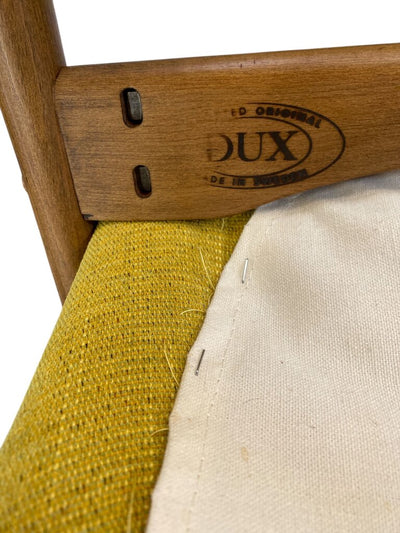 Vintage Alf Svenson Dux Lounge Chair and Footstool in Yellow