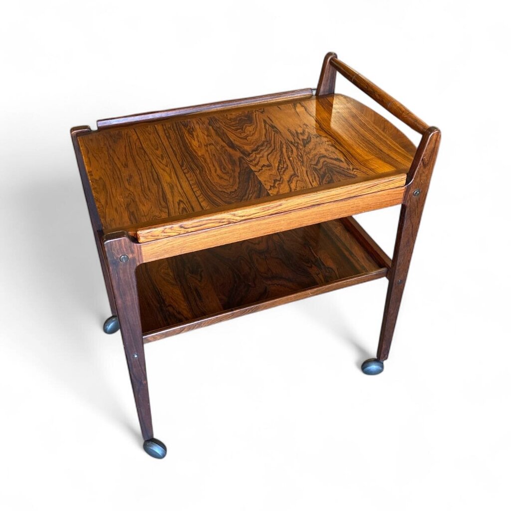 Mid Century Rosewood Serving Cart Circa 1960