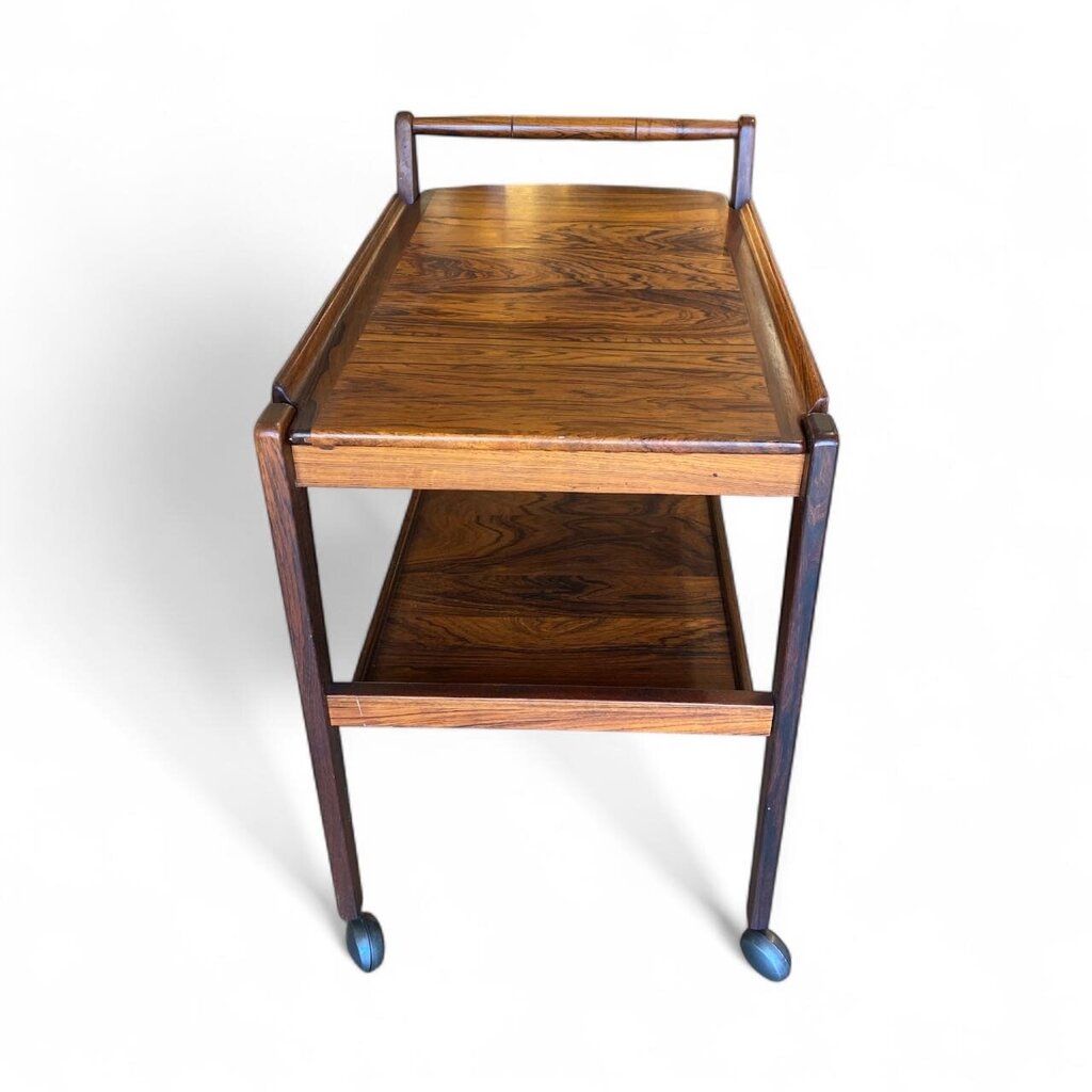 Mid Century Rosewood Serving Cart Circa 1960