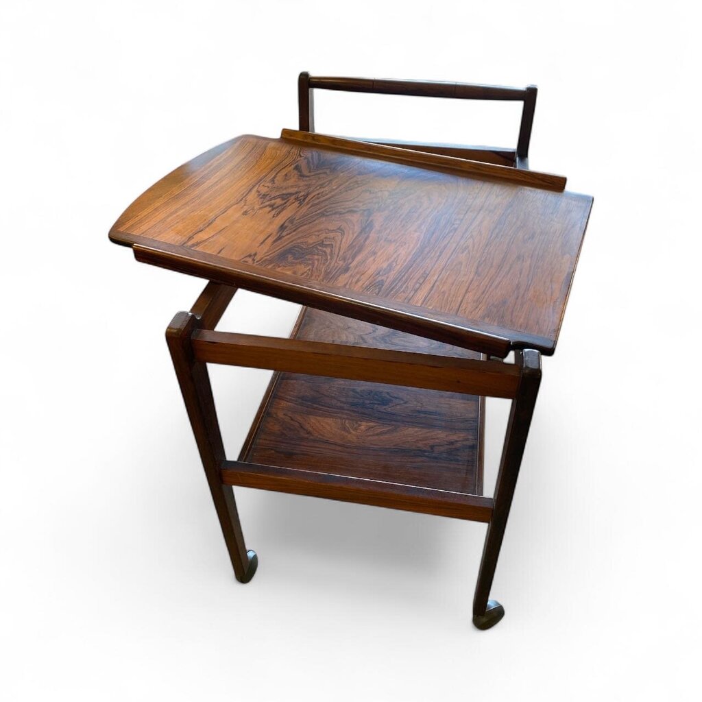 Mid Century Rosewood Serving Cart Circa 1960