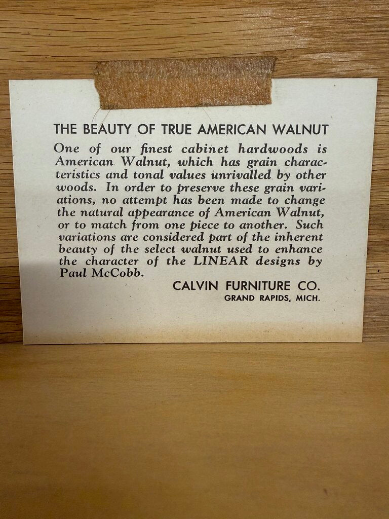 Mid-Century Modern Paul McCobb Calvin Group Bachelor "LINEAR" Chest Dresser