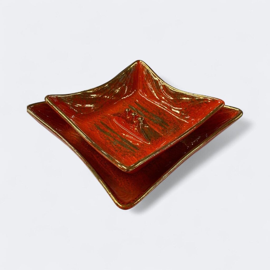 Mid Century 50"s McCoy Stacking Ashtray set of 2