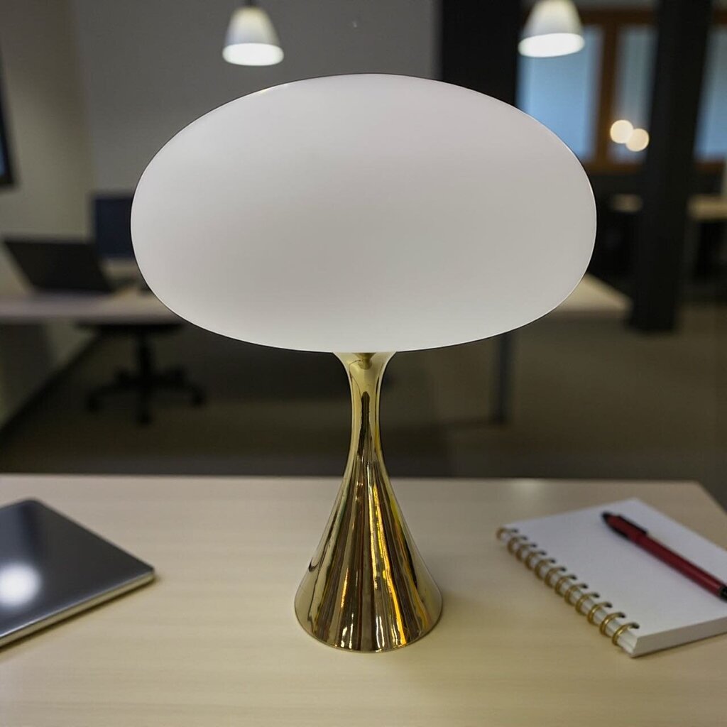 Mid Century Laurel Mushroom Lamp in Brass
