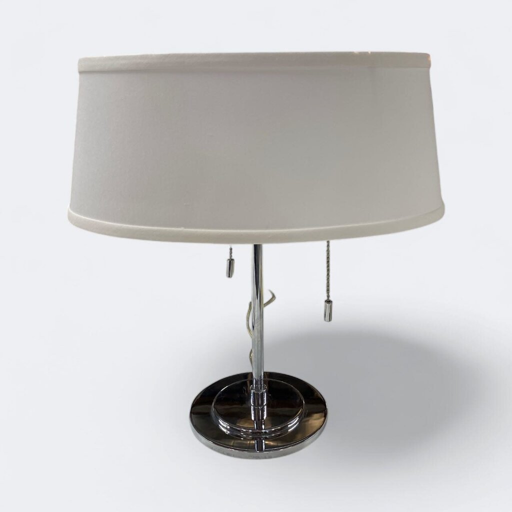 Mid Century Modern Heavy Chrome Table Lamp