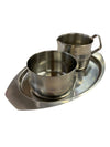 Danish Modern Stainless Steel Cream and Sugar