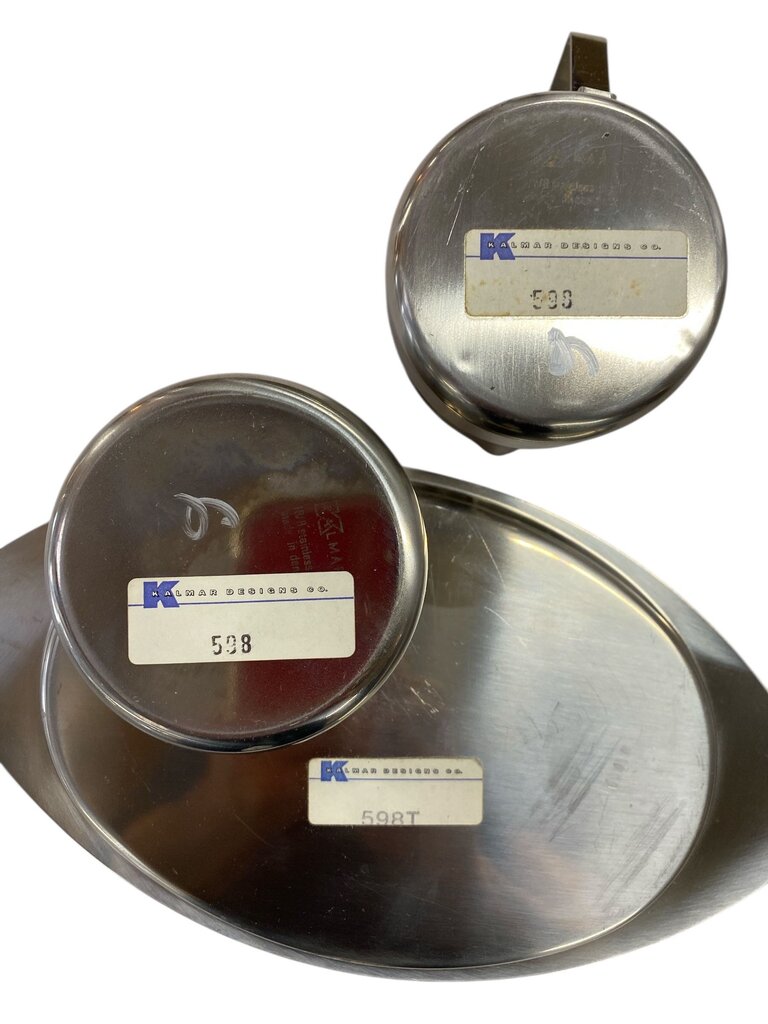 Danish Modern Stainless Steel Cream and Sugar