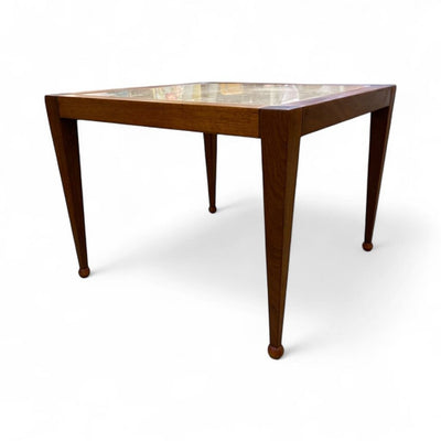 Mid Century Travertine Side Table