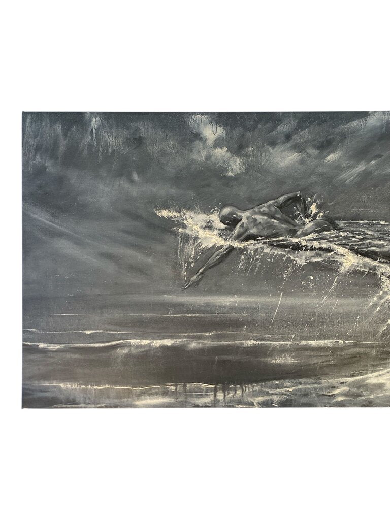 Italian Listed Artist of Note: Claudio Minnoni "Sea Me" Original Abstract Artwork 2010