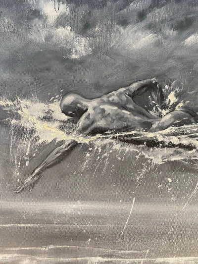 Italian Listed Artist of Note: Claudio Minnoni "Sea Me" Original Abstract Artwork 2010